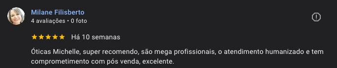 Avaliação real no Google 3