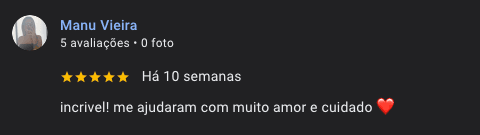 Avaliação real no Google 7