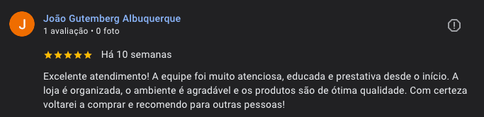 Avaliação real no Google 13